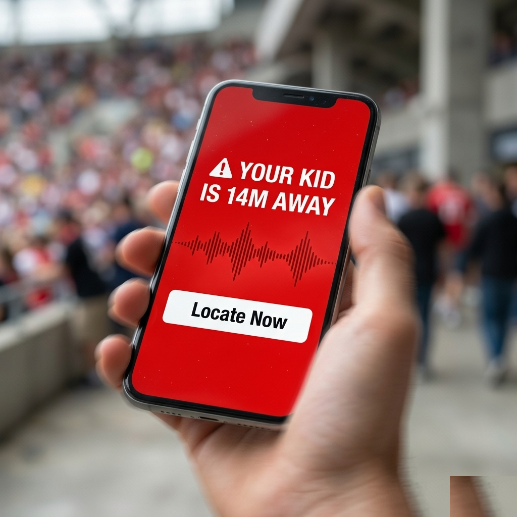 Instant alarm on your phone when your kid drifts
